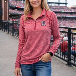 St. Louis Cardinals Quarter Zip - Women's Size M - Red, STL Logo